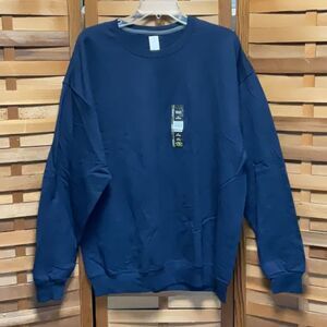 NWT Athletic Works Blue Crewneck Sweatshirt Men XL 46-48 Cotton Polyester